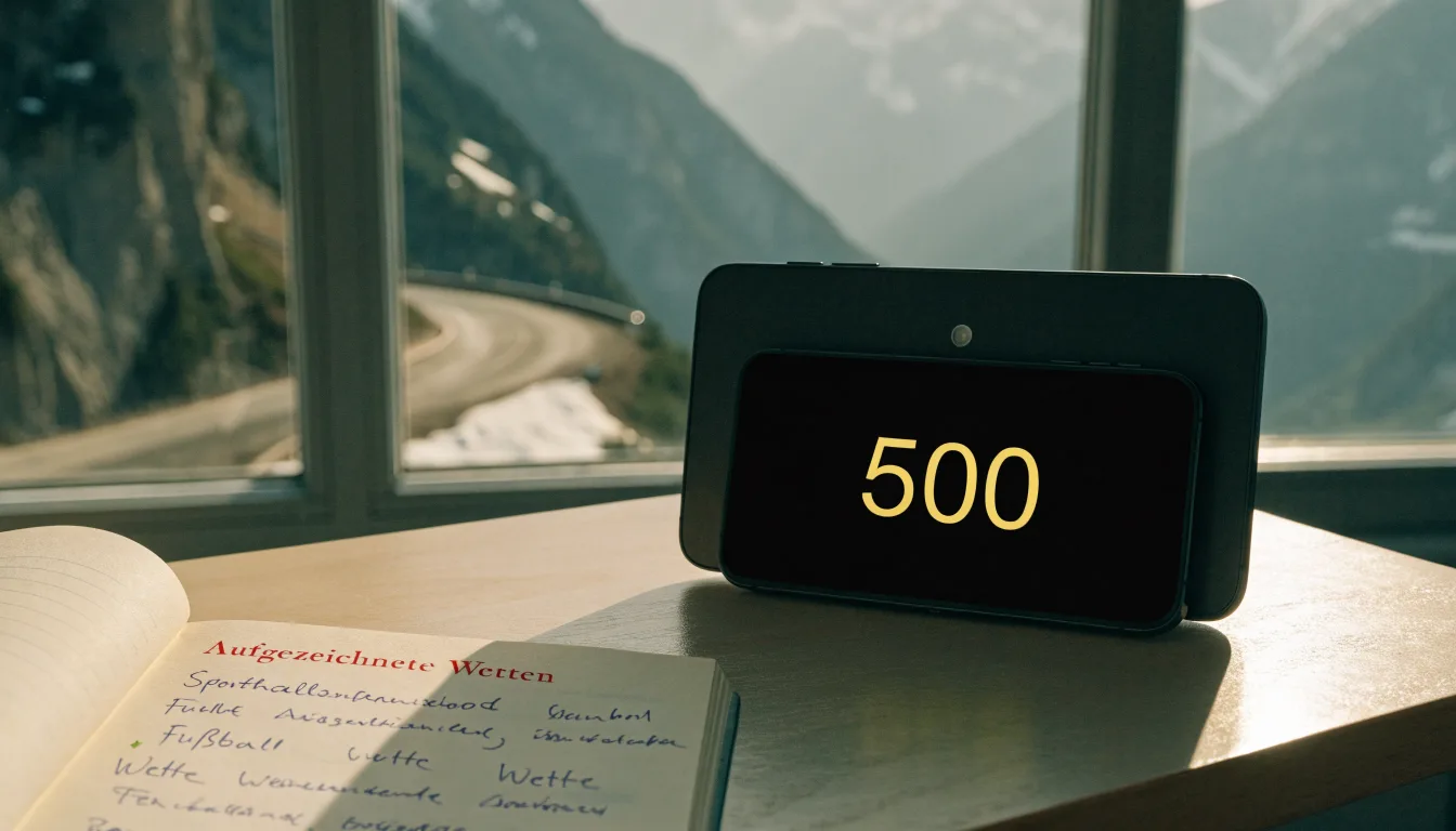 Ein Bergpass in den Schweizer Alpen mit leerer Strasse und Schneeresten am Rand im ersten Frühlicht.